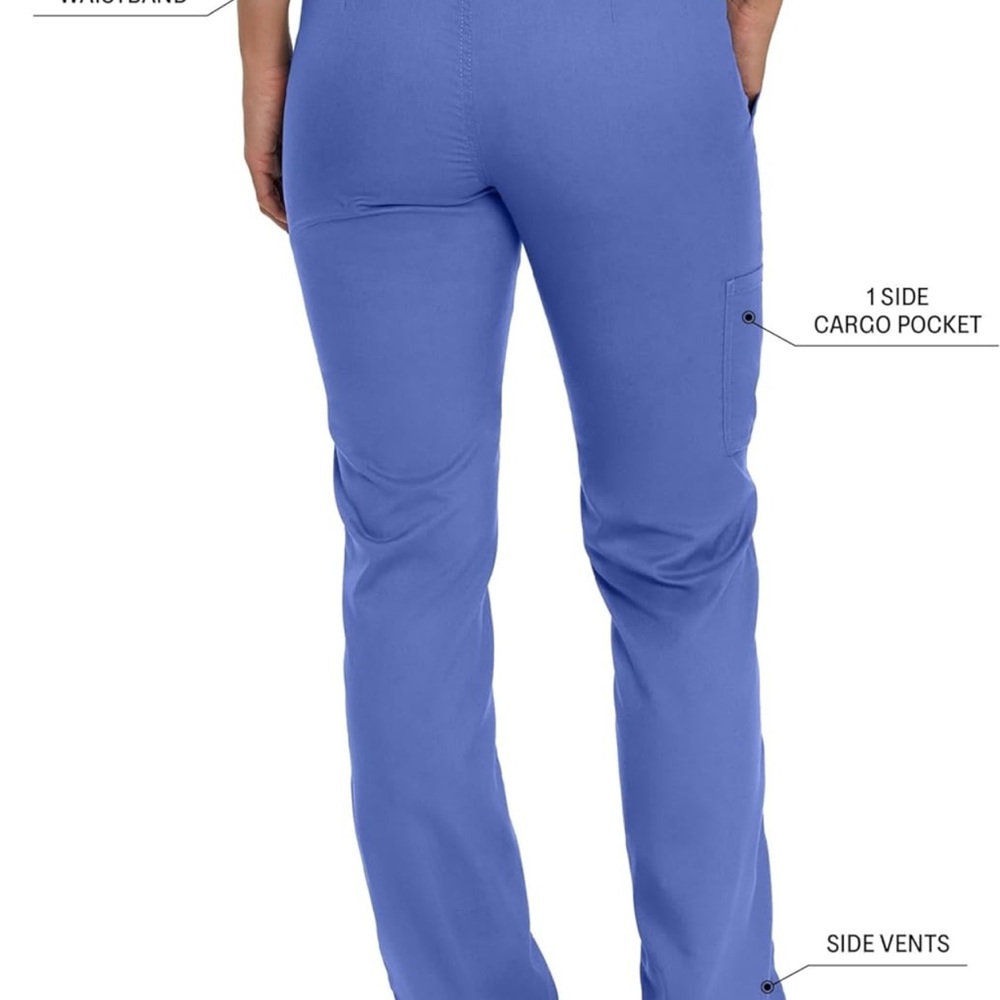 NWT Landau Proflex Tailored Fit Comfort Stretch 4-Pocket Scrub Pants Size S - Picture 8 of 10